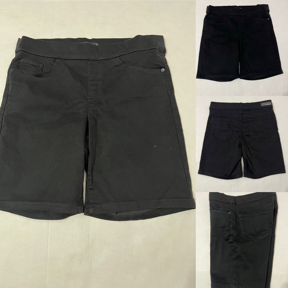 DKNY NWOT Sz L Black Women's Comfort Pull - On  Bermuda Shorts